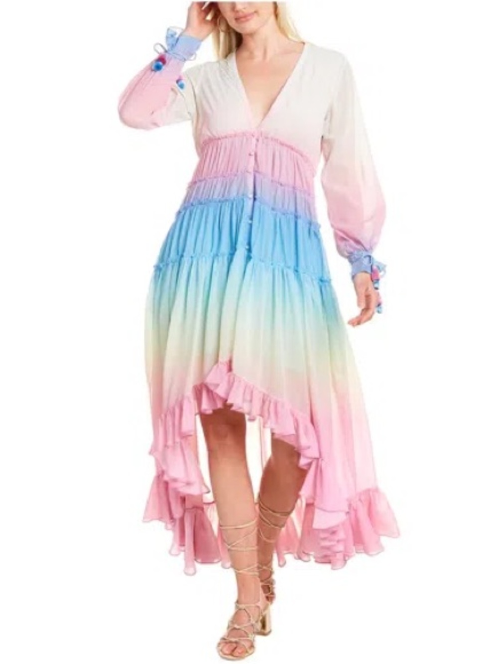 Rococo Sand Ciel Rainbow Ombre Maxi Dress